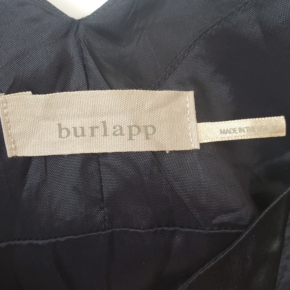Anthropologie Burlapp Black & Cream V-Neck Dress - Picture 4 of 6